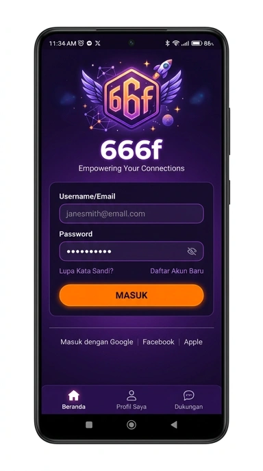 Tampilan halaman login 666f