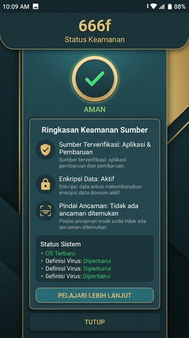 Tampilan kanal resmi 666f