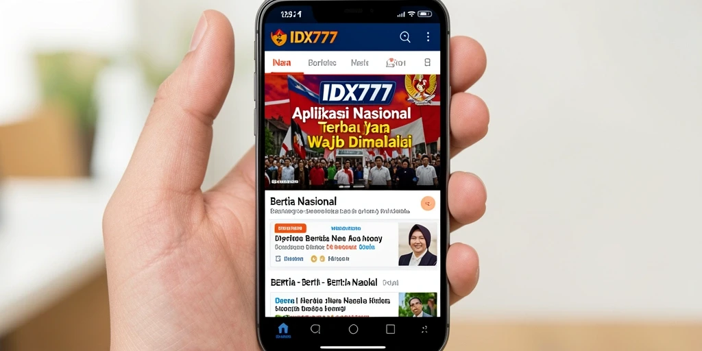 Tampilan antarmuka aplikasi IDX777 yang modern dan menarik