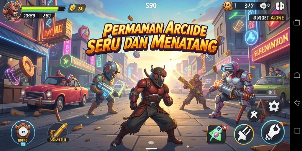 Tampilan antarmuka S80 dalam gameplay Arcade yang menawan.