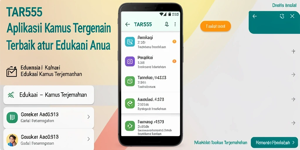 Antarmuka TAR555 yang simpel dan fungsional untuk terjemahan cepat.
